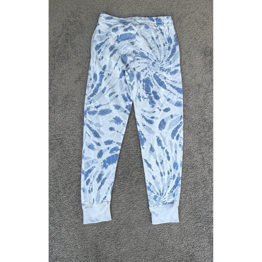Gap Logo Tie Dye Fleece Joggers Blue White Sweatpants Medium - Picture 8 of 8